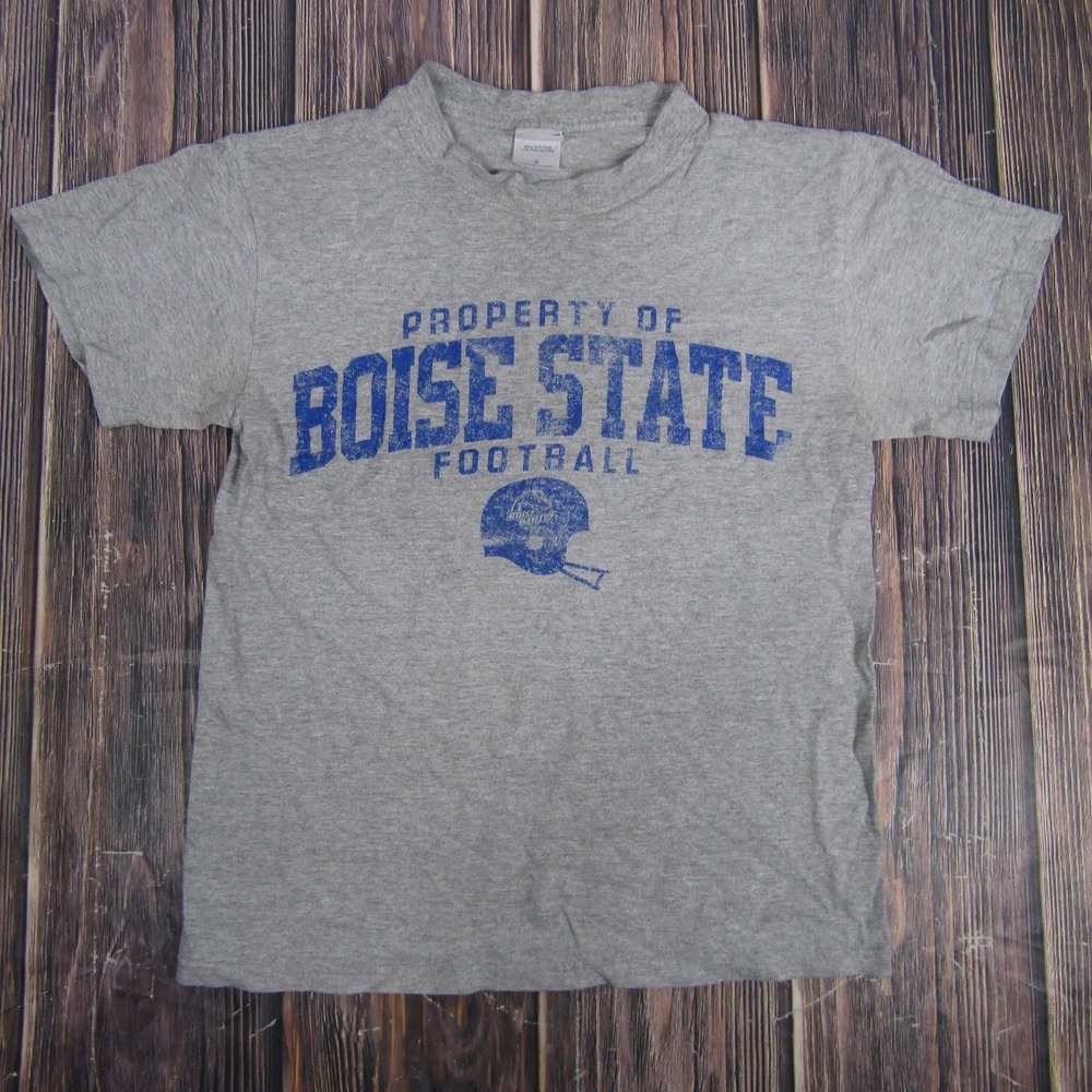 Boise State Broncos Shirt Mens Small Gray NCAA Football Soffe Property‎ Of Tee